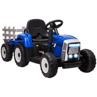 Elektrischer Traktor Kinder Aufsitztraktor mit MP3 Funktion, 3-6KM/H Blau