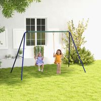 Kinderschaukel-Set Schaukelgestell mit 2 Schaukeln, für 3-8 Jahre