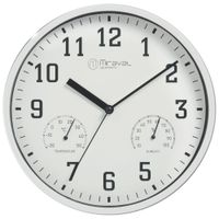 Wanduhr Thermometer Hygrometer 250 mm Küchenuhr Wohnzimmer Luftfeuchtigkeit