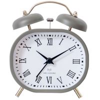 Design Funk-Wecker mit Hintergrundbeleuchtung Snooze-Funktion, lautlosem Uhrwerk und Metallgehäuse
