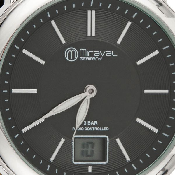 Miraval Funk-Armbanduhr mit Lederarmband Funkuhr 42 mm Leder 20 mm Funksignal