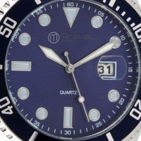 Miraval Herrenarmbanduhr mit Edelstahlarmband 43 mm Datumsanazeige Lupe