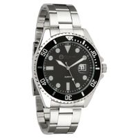 Miraval Herrenarmbanduhr mit Edelstahlarmband 43 mm Datumsanazeige Lupe