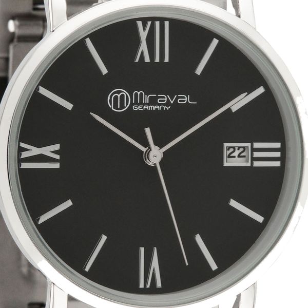 Miraval Armbanduhr mit Datumsanzeige Edelstahlarmband 34 mm