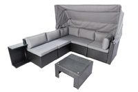 Loungegarnitur COMO mit Sonnendach & 1 Beistelltische 20 tlg.