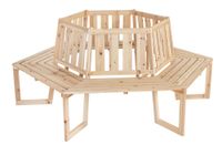 Baumbank 6-Eckig & 360°, ca. 205 x 178 x 90 cm aus Tannenholz