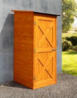 Gerätehaus aus Holz Wetterfest, ca. 78 x 78 x 163 cm - Natur