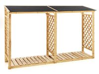 Brennholzregal Outdoor aus Tannenholz, ca. 234 x 68 x 148 cm