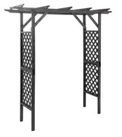 Rosenbogen aus Holz, ca. 200 x 51 x 208 cm - Grau
