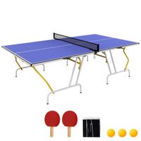 SPORTNOW Tischtennisplatte Tischtennistisch in Viertel Klappbar mit 3 Bällen