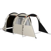 Tunnelzelt, Wasserabweisend Campingzelt für 5 Personen,  Garten, Khaki