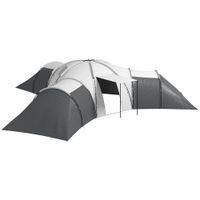 Tunnelzelt Campingzelt für 6-9 Personen mit 3 Schlafzimmern, Wohnzimmer