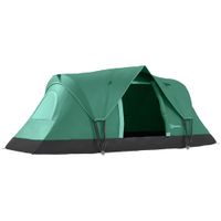 Zelt 5-6 Personen Campingzelt Tunnelzelt Kuppelzelt Polyester Armeegrün