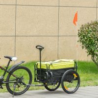 2-in-1 Fahrradanhänger Lastenanhänger 40 kg Belastbarkeit Schwarz+Gelb