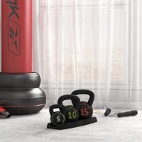 SPORTNOW Kettlebell 3er Set, 2,2kg, 4,5kg, 6,8kg Kugelhantel, für Gymnastik