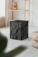 Sitzhocker aus Wellpappe mit Digitaldruck, ca. 33 x 44 x 33 cm - Stein