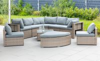 Multifunktionale Lounge-Sitzgruppe RIVIERA mit Auflagen & Tisch mit Aufbewahrung