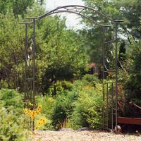 Gartentor aus Metall, ca. 50 x 167 x 245 cm - Schwarz