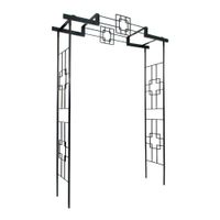 Gartentor aus Metall, ca. 17,5 x 170 x 270 cm - Schwarz