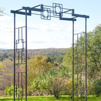 Gartentor aus Metall, ca. 17,5 x 170 x 270 cm - Schwarz
