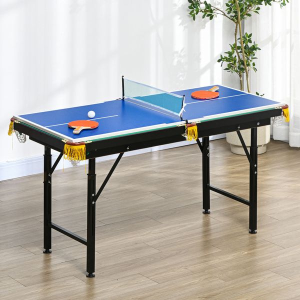 SPORTNOW Multigame Spieletisch Multifunktionstisch mit Tischtennis Billardtisch