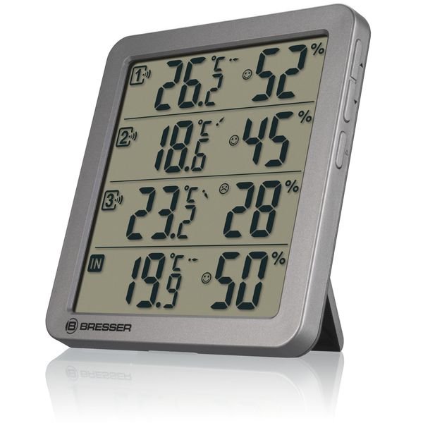Quadro NV Thermo-/ Hygrometer anthrazit Zimmerthermometer Luftfeuchtigkeitsmessgerät