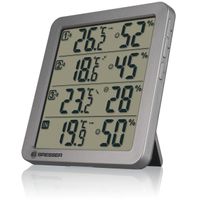 Quadro NV Thermo-/ Hygrometer anthrazit Zimmerthermometer Luftfeuchtigkeitsmessgerät