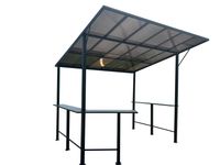 Grillpavillon NICOSIA aus Aluminium, ca. 3 x 3 x 2,77 m - Anthrazit