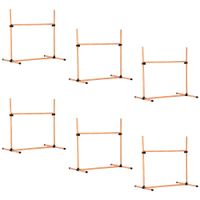 Agility Set Hunde 6tlg. Agility-Ausrüstungs-Set mit Flechtstangen, Pfeife