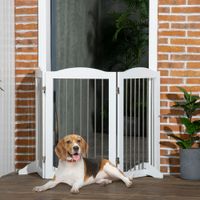 Hunde Absperrgitter, Türschutzgitter, Klappbares Hundegitter mit Ständer