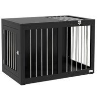 Hundekäfig, Haustierkäfig, Hundehütte, Hundebox Hundehaus, Schwarz