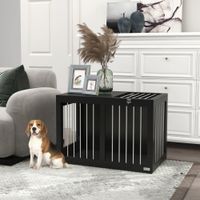 Hundekäfig, Haustierkäfig, Hundehütte, Hundebox Hundehaus, Schwarz