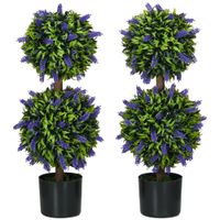 Künstliche Pflanzen 2er-Set 70cm UV-beständige Kunstpflanze im Blumentopf