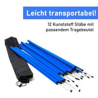Lemodo Hundetrainingsset, 12 Stk. Slalomstangen
