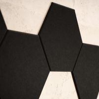 HOME DELUXE Akustikplatten Hexagon selbstklebend SILENT – Schwarz - 15er Set