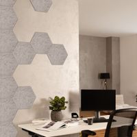 HOME DELUXE Akustikplatten Hexagon selbstklebend SILENT – Hellgrau - 10er Set