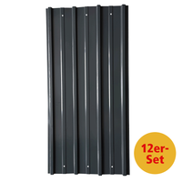 Profil-/Trapezblech - 12er-Set, ca. 117 cm x 57 cm - Anthrazit