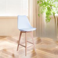 Barstuhl/Esszimmerstuhl 2er Set Design Stühle aus Holz, Ca. 58 x 48 x 105cm - Weiß