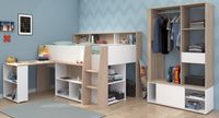 Parisot, Hochbett mit offenem Kleiderschrank, Lucas 11