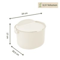 Behälter für Küchenabfälle, formschöner Komposteimer, cremeweiß