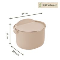 Behälter für Küchenabfälle, formschöner Komposteimer, cappuccino