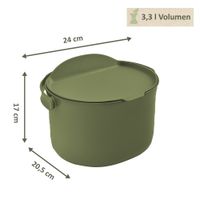 Behälter für Küchenabfälle, formschöner Komposteimer, olive