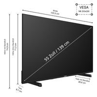 Telefunken 55 Zoll Fernseher Fire TV (4K UHD Smart TV, HDR Dolby Vision, Dolby Atmos, Triple-Tuner)