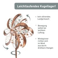 Windrad “Blossom” mit 2 gegenläufigen Propellern, Windspiel 213 cm hoch