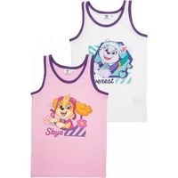 Unterhemd für Mädchen - Skye und Everest - Kinder Tank Top Hemdchen Unterwäsche Rosa/Weiß