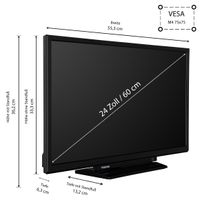 Toshiba 24WV3463DAZ 24 Zoll Fernseher / VIDAA Smart TV (HD ready, HDR, Triple-Tuner, Dolby Audio)