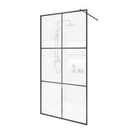 HOME DELUXE Duschabtrennung BAKI Schwarz 6 Raster - 80 x 200 cm