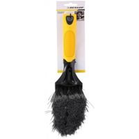 Radreinigungsbürste 25 cm, rutschfester Griff in Gelb geeignet für Felgen, Speichen