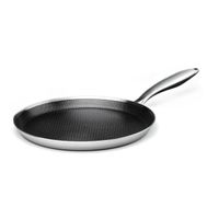 Pfanne Edelstahl Wabenstruktur Ø24cm Induktion Pfanne Anti Haft Kratzfest Silber