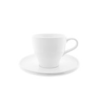 12 Teiliges Set, 6x Kaffeetassen, 6x Untertasse mit Henkel 200 ml in Weiß